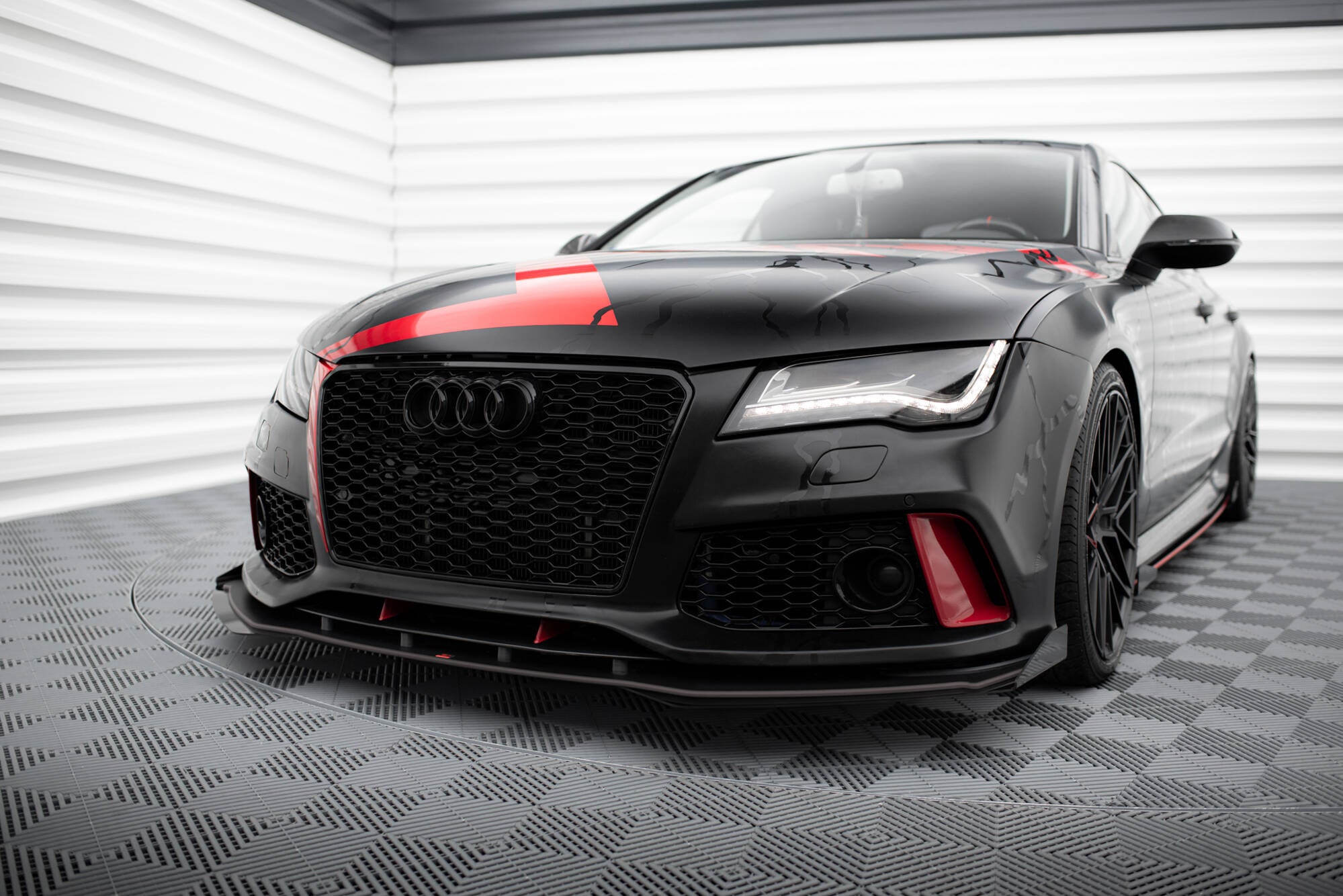 Street Pro Front Splitter + Flaps Audi A7 RS7 Look C7 – Maxton Design