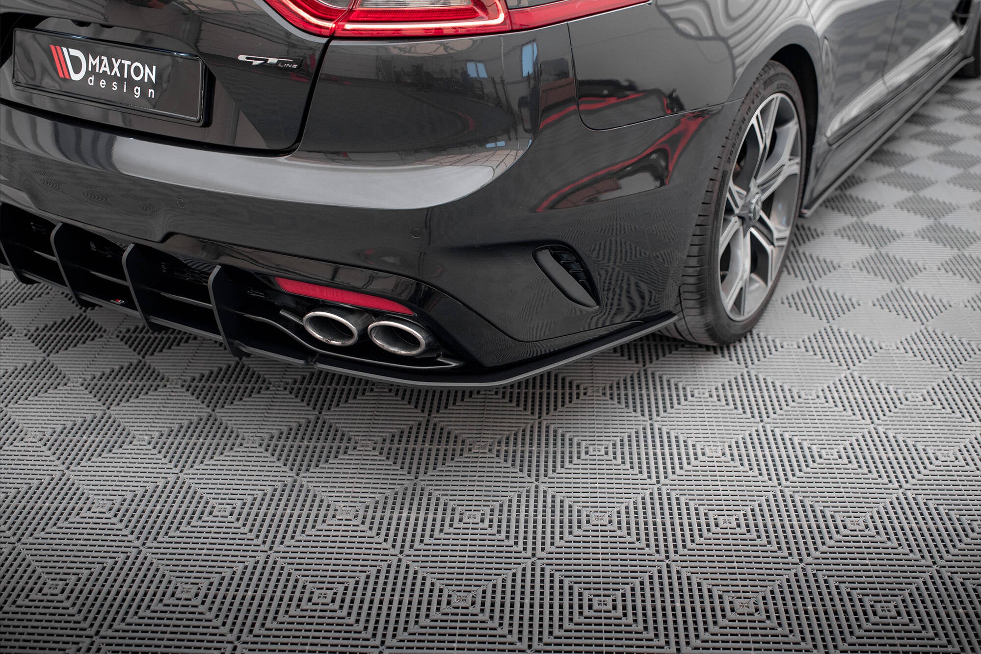 Convoy X Veloce Diffuser Fin Extensions For Kia Stinger GT & GT Line 2018-2021