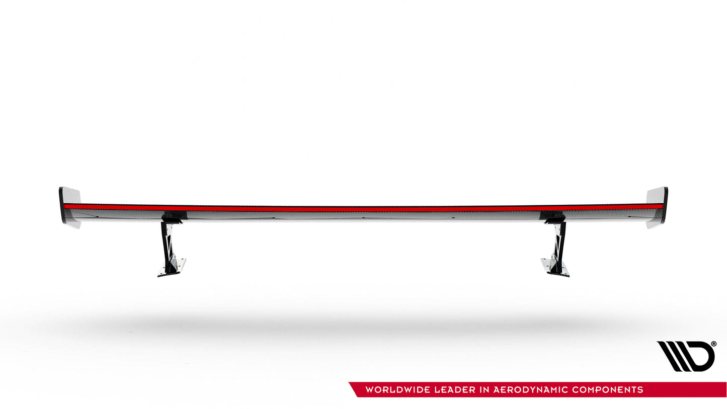 Carbon Spoiler With External Brackets Uprights + LED suitable for Audi A3 / A3 S-Line / S3 / RS3 Sedan 8V / 8V Facelift