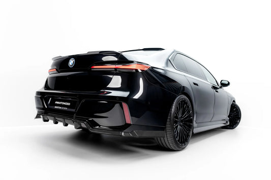 Prepreg Carbon Fiber Rear Splitter (mit einem vertikalem balken) BMW 7 M-Pack / i7 M-Pack G70