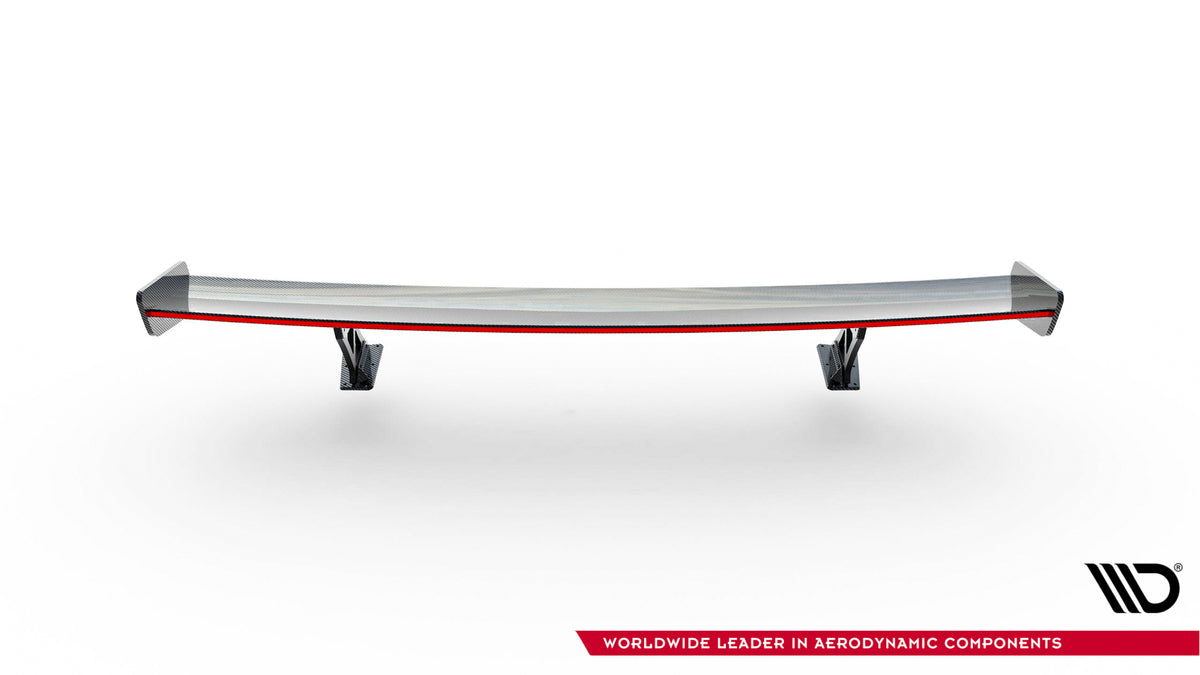 Carbon Spoiler With External Brackets Uprights V.1 + LED suitable for Audi A5 / A5 S-Line / S5 / RS5 Coupe F5 / F5 Facelift