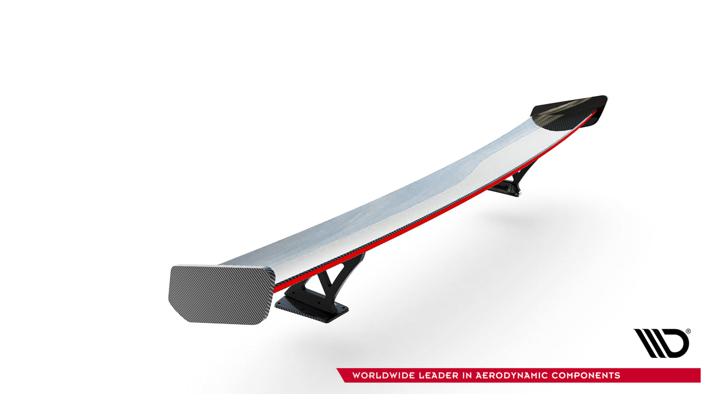 Carbon Spoiler With External Brackets Uprights V.1 + LED suitable for Audi A5 / A5 S-Line / S5 / RS5 Coupe F5 / F5 Facelift