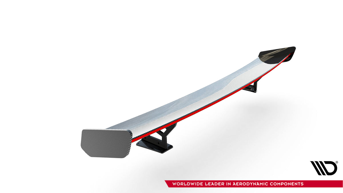 Carbon Spoiler With External Brackets Uprights V.2 + LED suitable for Audi A5 / A5 S-Line / S5 / RS5 Coupe F5 / F5 Facelift