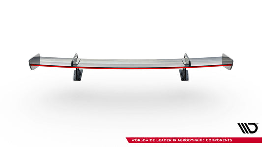 Karbonowy Spoiler Z Górnymi Mocowaniami + LED pasujący do Audi A5 / A5 S-Line / S5 / RS5 Coupe F5 / F5 Facelift