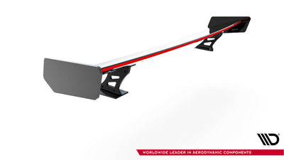 Carbon Spoiler With External Brackets Uprights + LED suitable for Audi A5 Coupe 8T