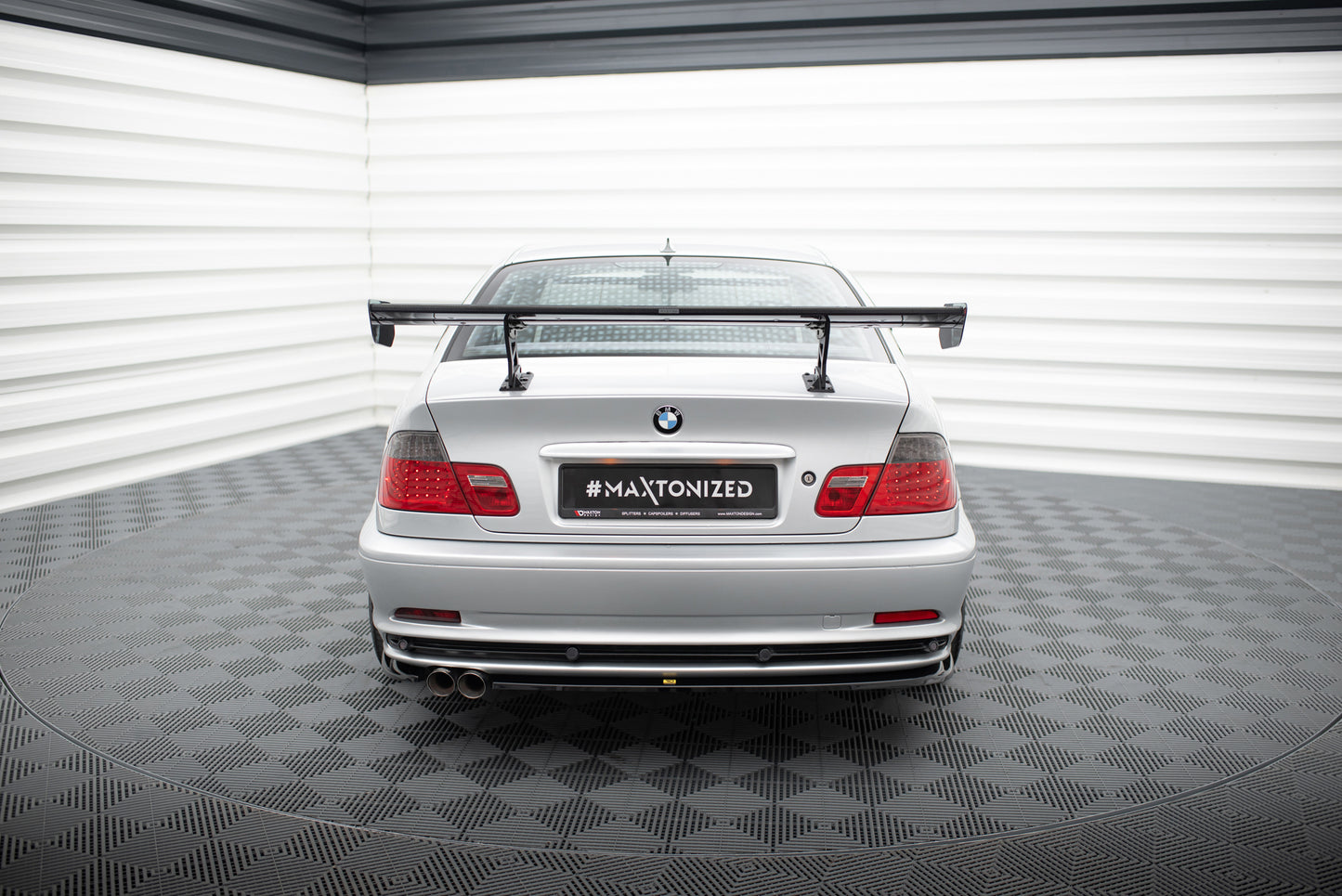 Carbon Spoiler With Internal Brackets Uprights suitable for BMW 3 Coupe E46
