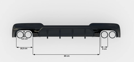 Rear Valance V.2 BMW 5 M-Pack F10 / F11 (Version with two double Exhausts)