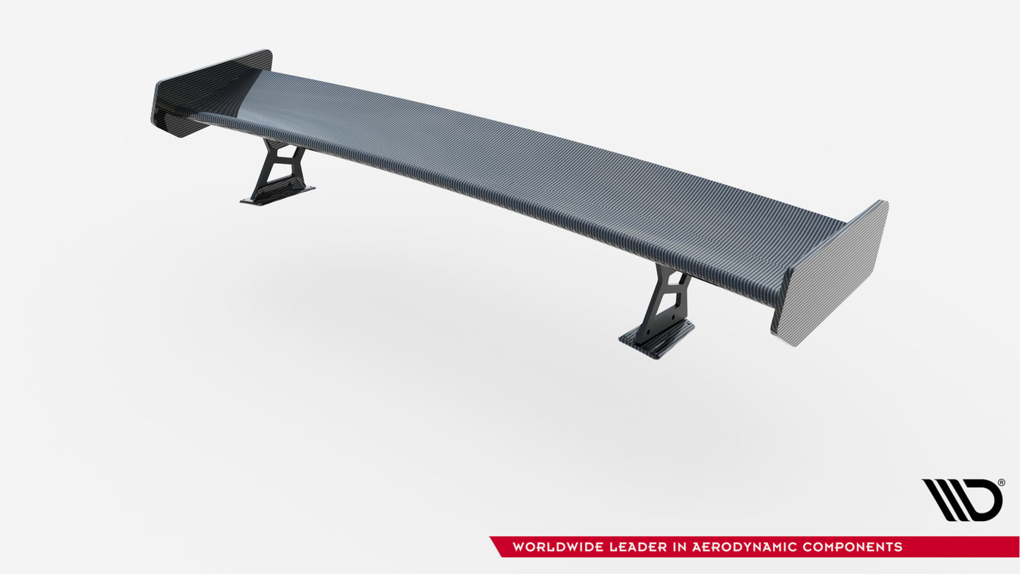 Carbon Spoiler With External Brackets Uprights + LED suitable for BMW 3 Coupe E46