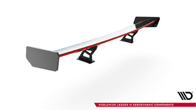 Carbon Spoiler With Internal Brackets Uprights + LED suitable for BMW 3 Coupe E46