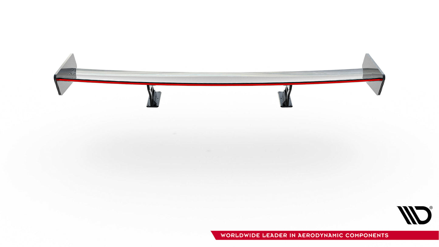 Carbon Spoiler With Internal Brackets Uprights + LED suitable for BMW 3 Coupe E46