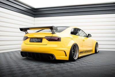 Carbon Spoiler With External Brackets Uprights  suitable for Audi A5 Coupe 8T