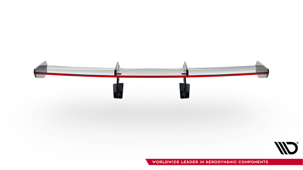 Carbon Spoiler With Upper Swan Mounting V.1 + LED suitable for Porsche 718 Cayman 982c