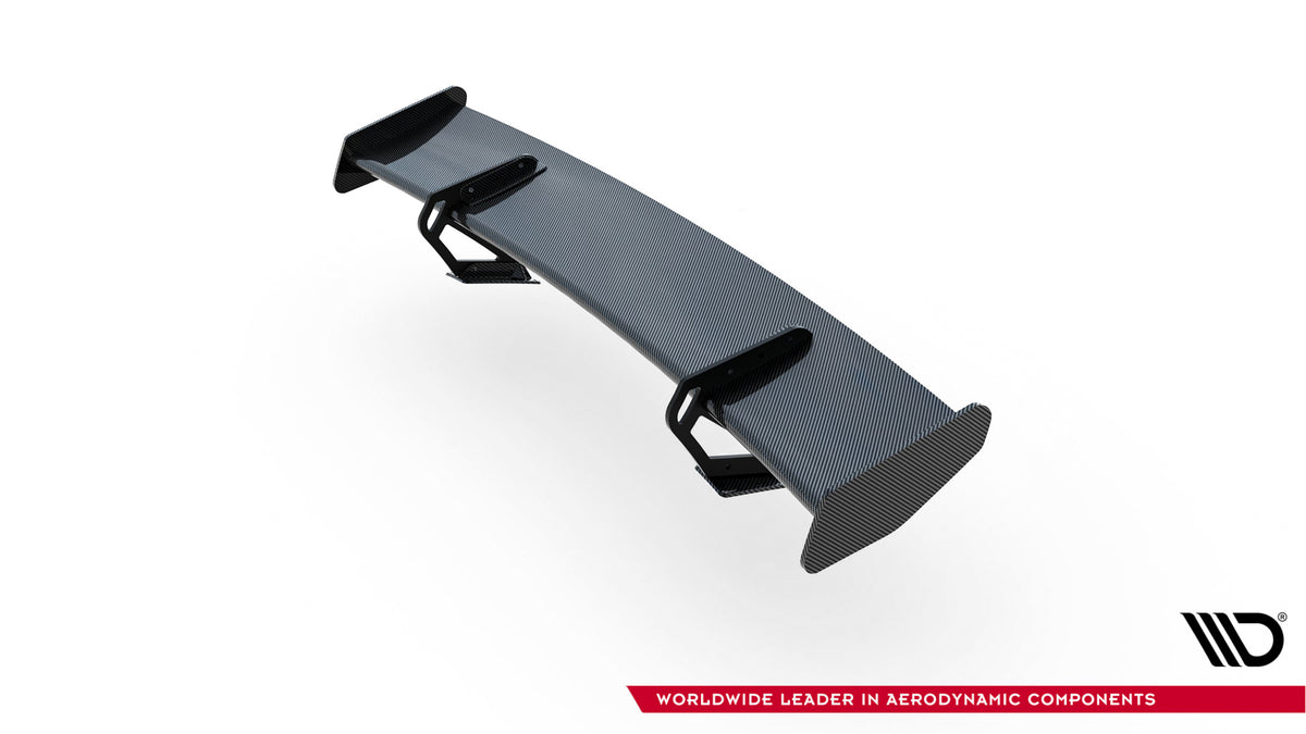 Carbon Spoiler With Upper Swan Mounting V.1 + LED suitable for Porsche 718 Cayman 982c