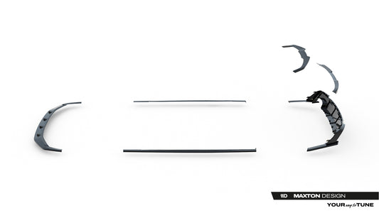 Set Of Prepreg Carbon Fiber Splitters Audi RS6 C8 / C8 Facelift