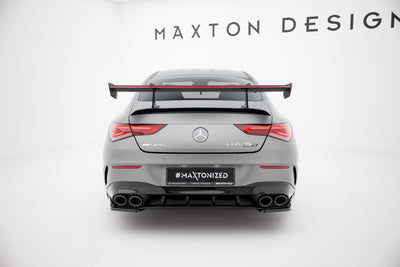 Karbonowy Spoiler Z Górnymi Mocowaniami + LED pasujący do Mercedes-Benz CLA Coupe C118 / C118 Facelift