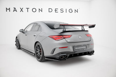 Karbonowy Spoiler Z Górnymi Mocowaniami + LED pasujący do Mercedes-Benz CLA Coupe C118 / C118 Facelift