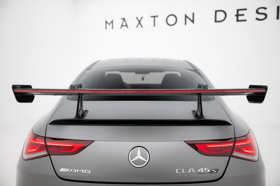 Karbonowy Spoiler Z Górnymi Mocowaniami + LED pasujący do Mercedes-Benz CLA Coupe C118 / C118 Facelift
