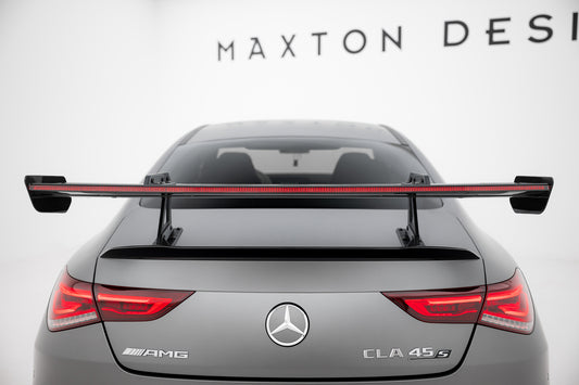 Carbon Spoiler With Upper Swan Mounting + LED suitable for Mercedes-Benz CLA Coupe C118 / C118 Facelift
