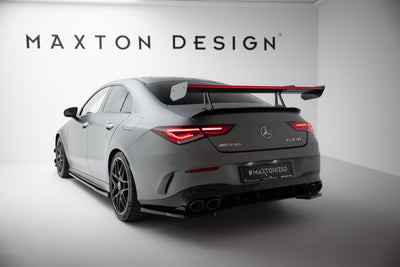 Karbonowy Spoiler Z Górnymi Mocowaniami + LED pasujący do Mercedes-Benz CLA Coupe C118 / C118 Facelift