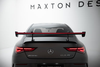 Karbonowy Spoiler Z Górnymi Mocowaniami + LED pasujący do Mercedes-Benz CLA Coupe C118 / C118 Facelift