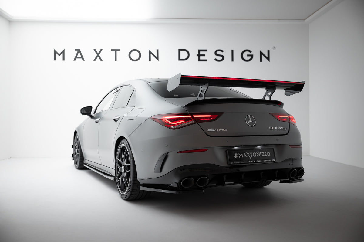 Carbon Spoiler With Internal Brackets Uprights + LED suitable for Mercedes-Benz CLA Coupe C118 / C118 Facelift