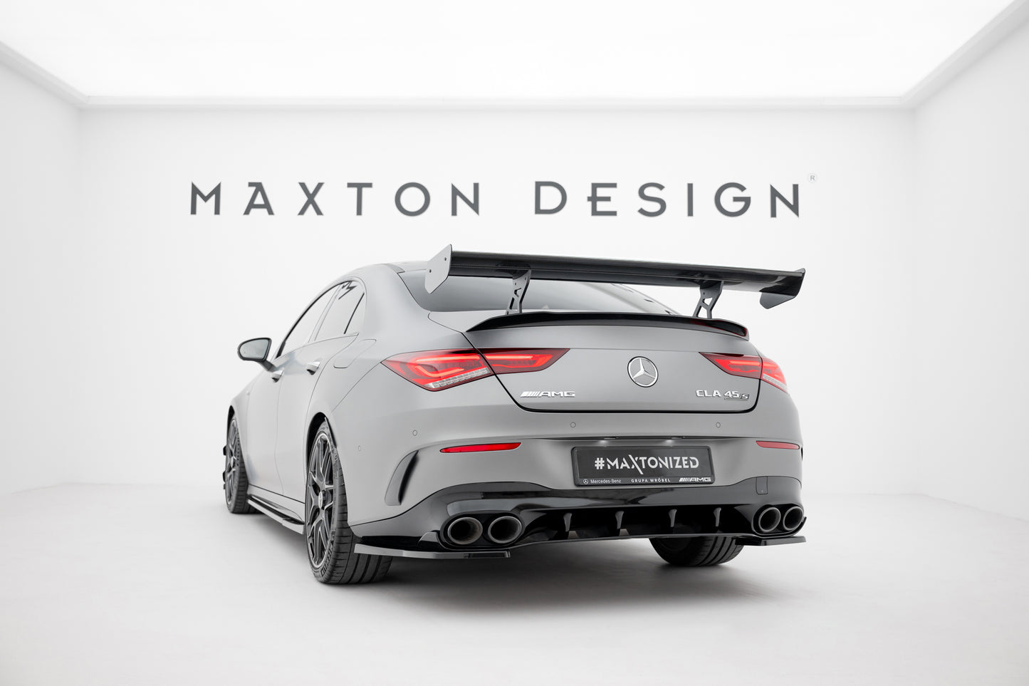 Carbon Spoiler With Internal Brackets Uprights suitable for Mercedes-Benz CLA Coupe C118 / C118 Facelift