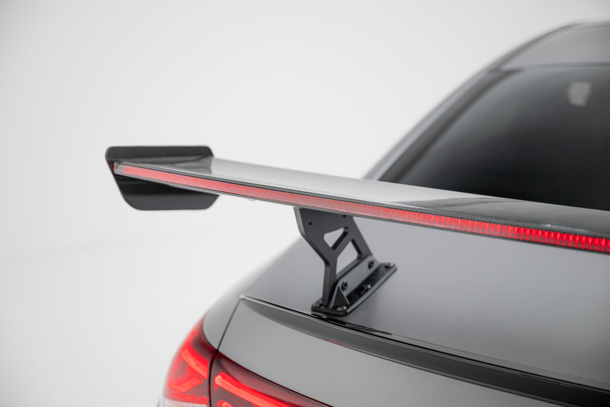 Carbon Spoiler With Internal Brackets Uprights + LED suitable for Mercedes-Benz CLA Coupe C118 / C118 Facelift
