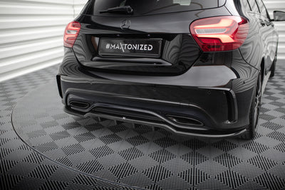 Hinten Splitter (mit einem vertikalem balken) Mercedes-Benz A AMG-Line W176 Facelif