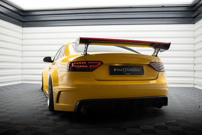Carbon Spoiler With External Brackets Uprights + LED suitable for Audi A5 Coupe 8T