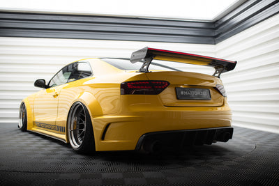 Carbon Spoiler With External Brackets Uprights + LED suitable for Audi A5 Coupe 8T