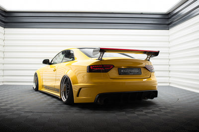 Carbon Spoiler With External Brackets Uprights + LED suitable for Audi A5 Coupe 8T