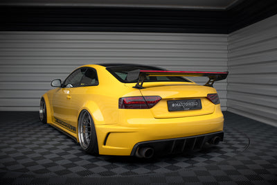 Carbon Spoiler With External Brackets Uprights + LED suitable for Audi A5 Coupe 8T