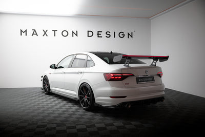 Carbon Spoiler With Internal Brackets Uprights + LED suitable for Volkswagen Jetta GLI Mk7