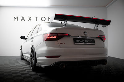 Carbon Spoiler With Internal Brackets Uprights + LED suitable for Volkswagen Jetta GLI Mk7