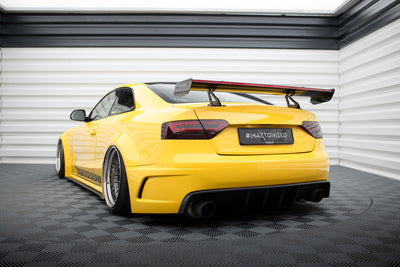 Carbon Spoiler With Upper Swan Mounting + LED suitable for Audi A5 Coupe 8T
