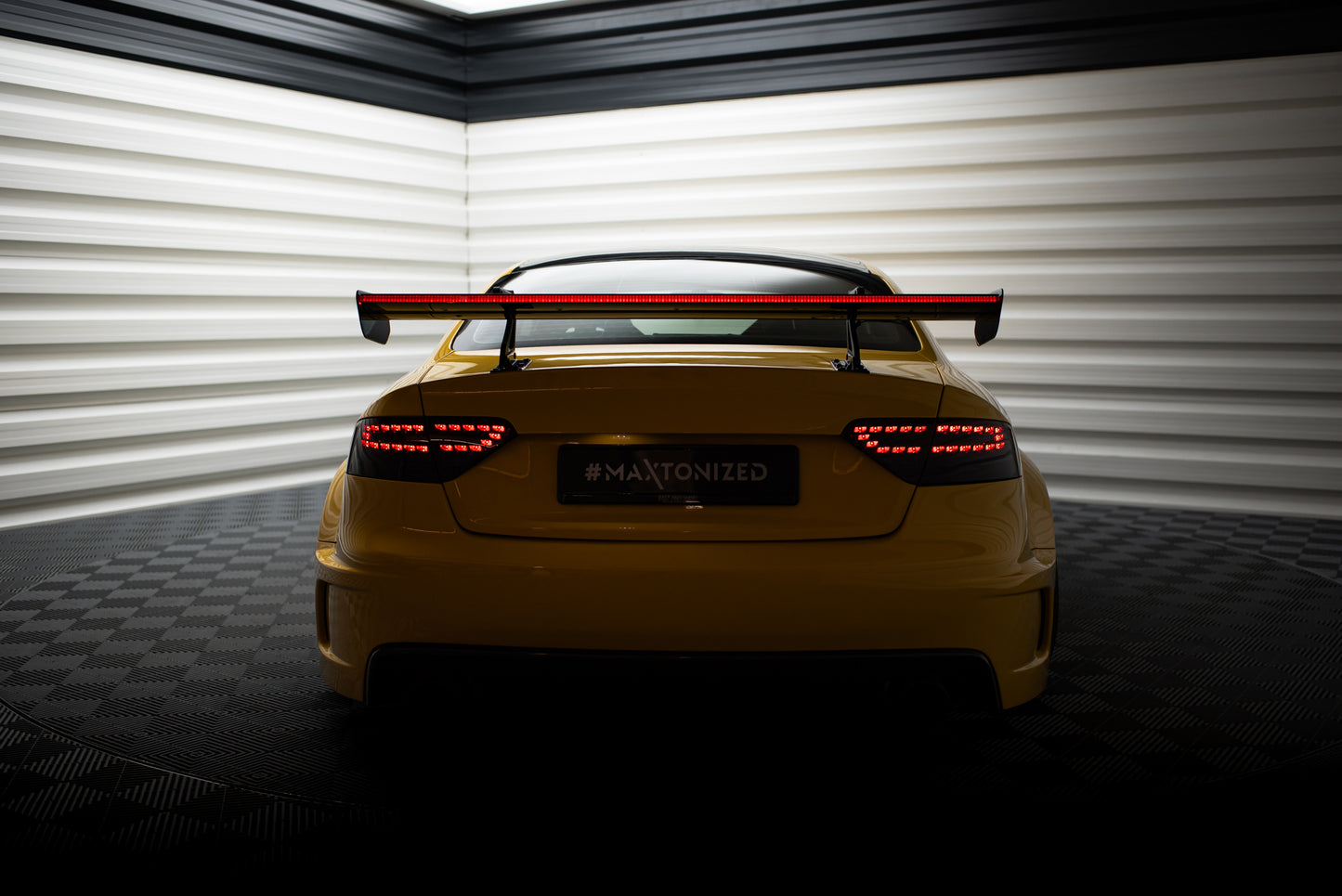 Carbon Spoiler With Upper Swan Mounting + LED suitable for Audi A5 Coupe 8T