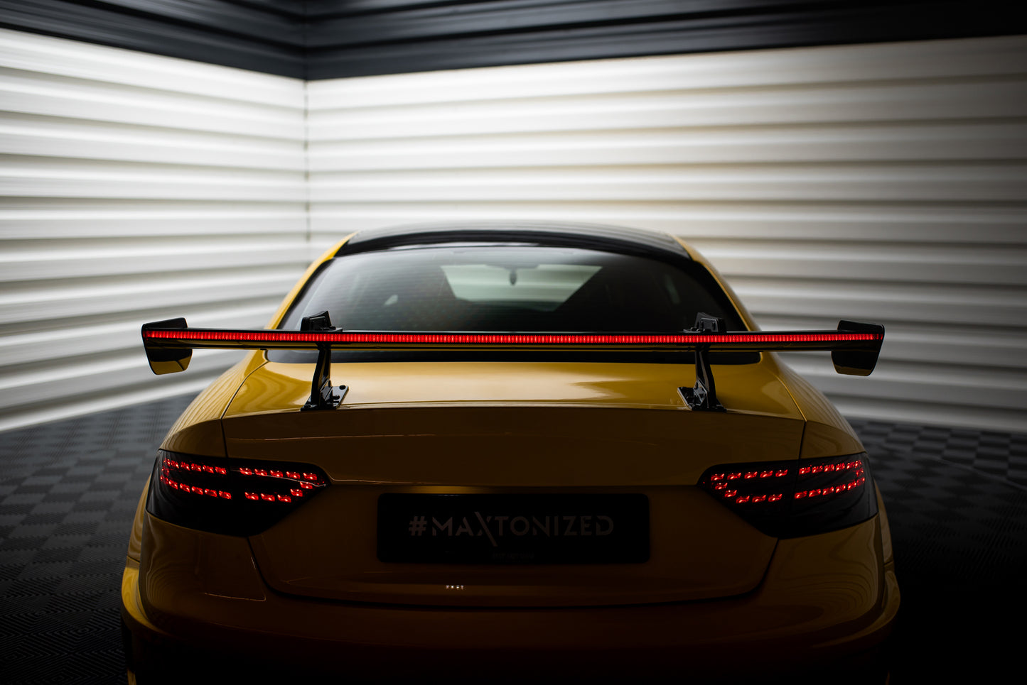 Carbon Spoiler With Upper Swan Mounting + LED suitable for Audi A5 Coupe 8T