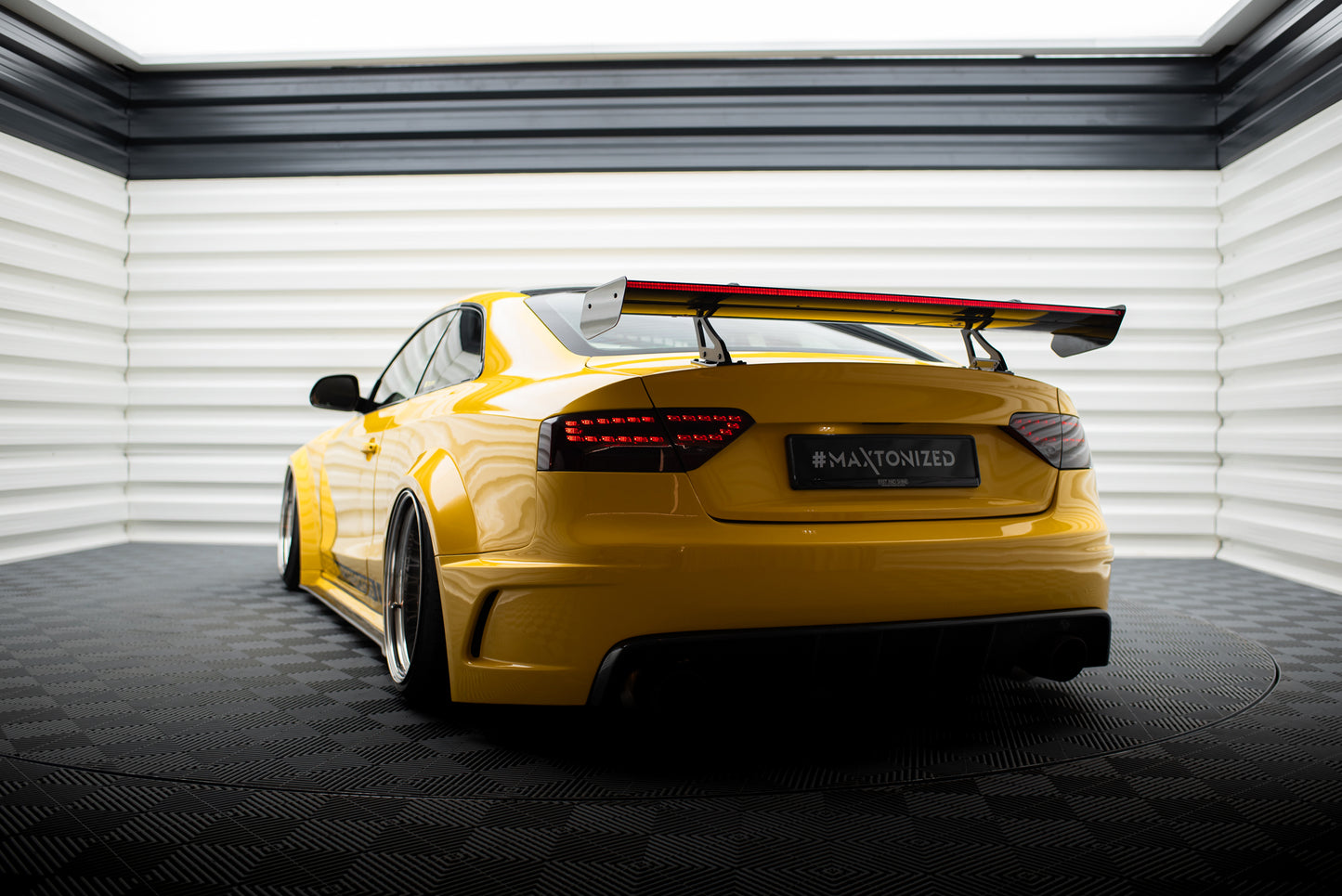Carbon Spoiler With Upper Swan Mounting + LED suitable for Audi A5 Coupe 8T