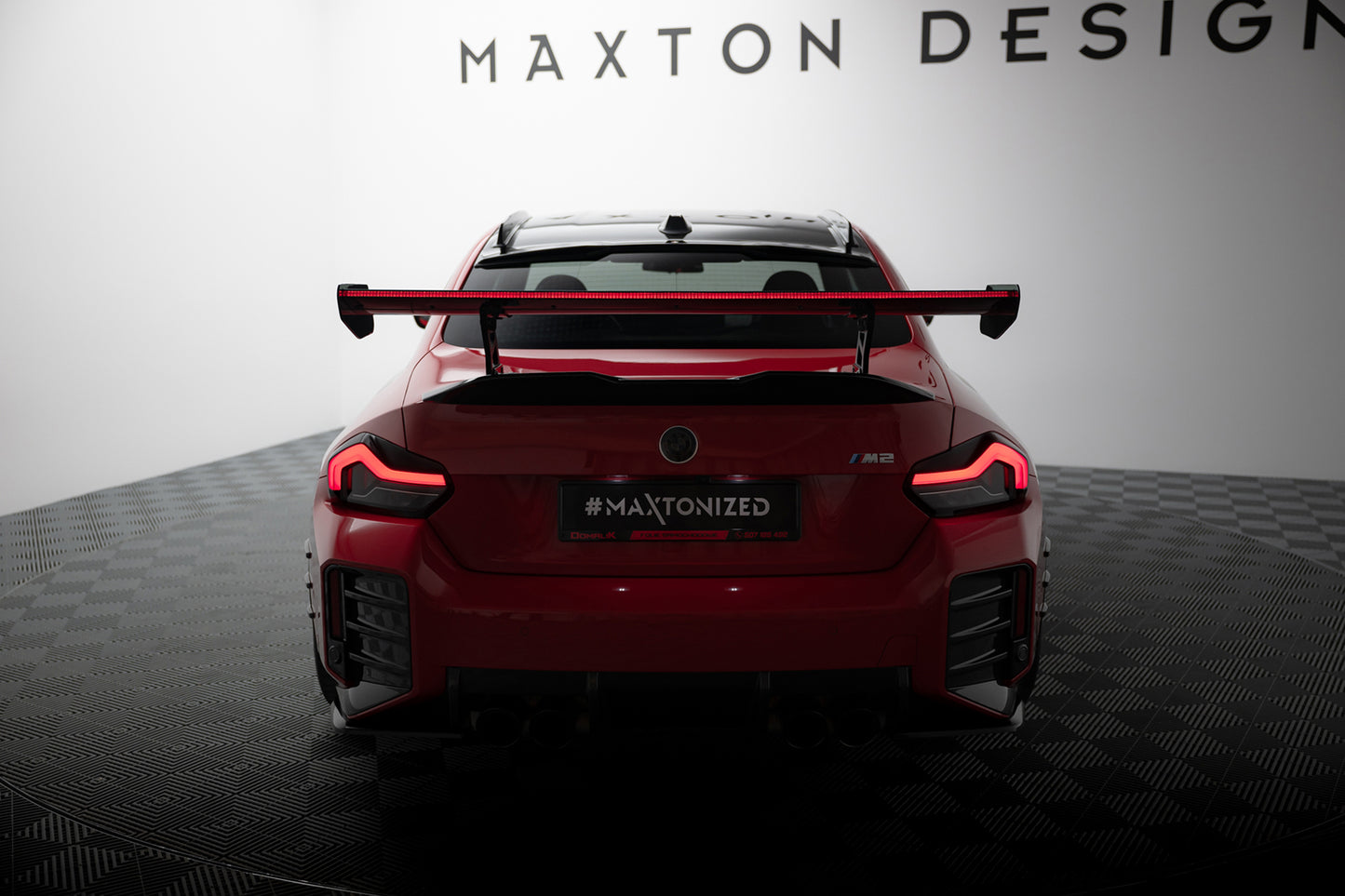 Carbon Spoiler With Internal Brackets Uprights + LED suitable for BMW M2 G87