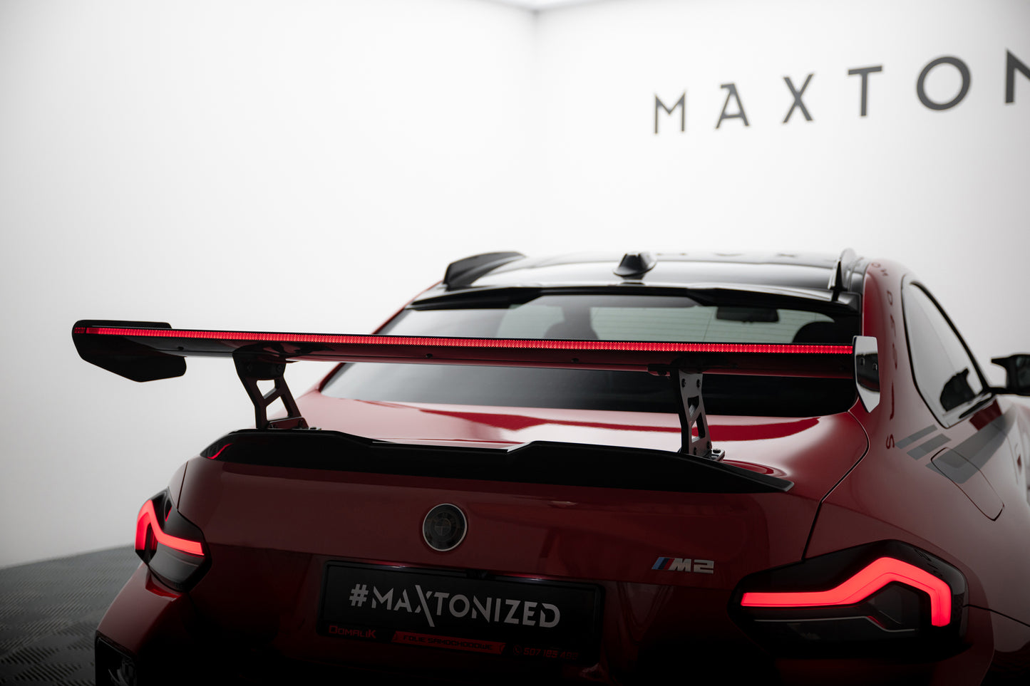 Carbon Spoiler With Internal Brackets Uprights + LED suitable for BMW M2 G87