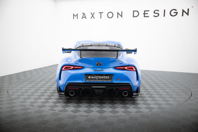 Carbon Spoiler With External Brackets Uprights suitable for Toyota Supra Mk5