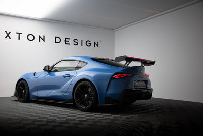 Carbon Spoiler With External Brackets Uprights + LED suitable for Toyota Supra Mk5
