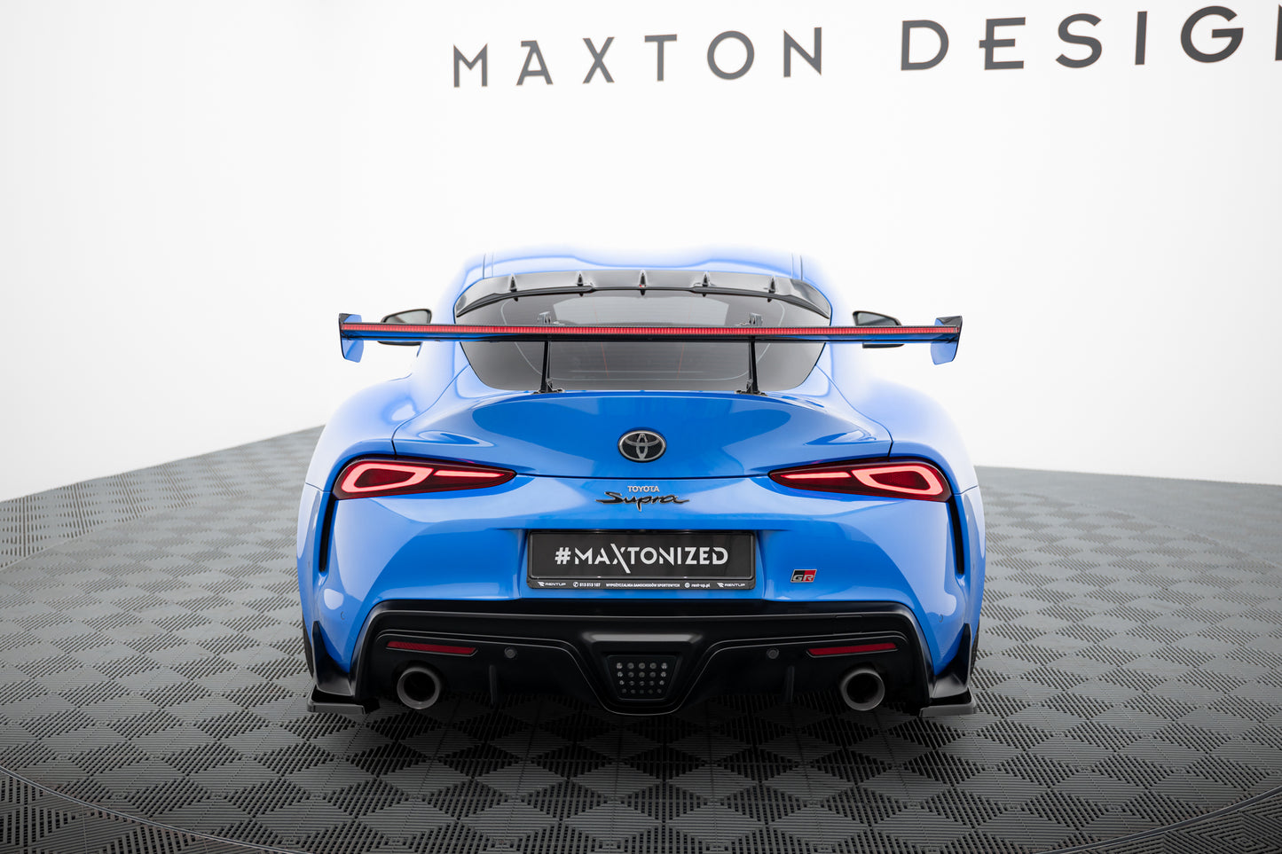 Carbon Spoiler With Upper Swan Mounting + LED suitable for Toyota Supra Mk5