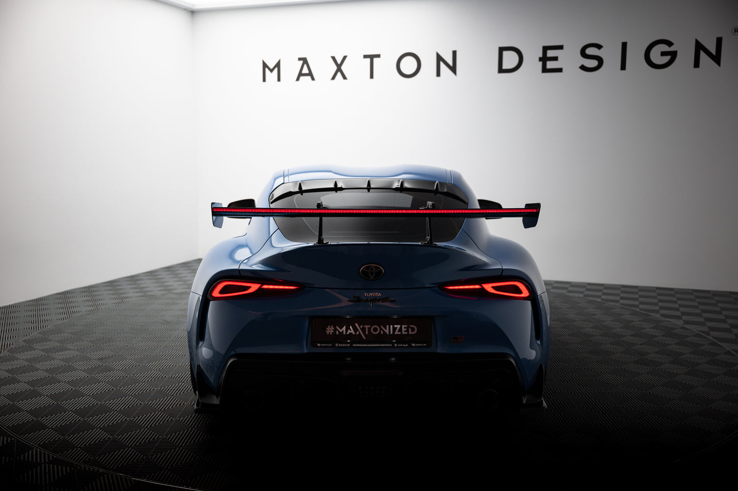 Carbon Spoiler With Upper Swan Mounting + LED suitable for Toyota Supra Mk5