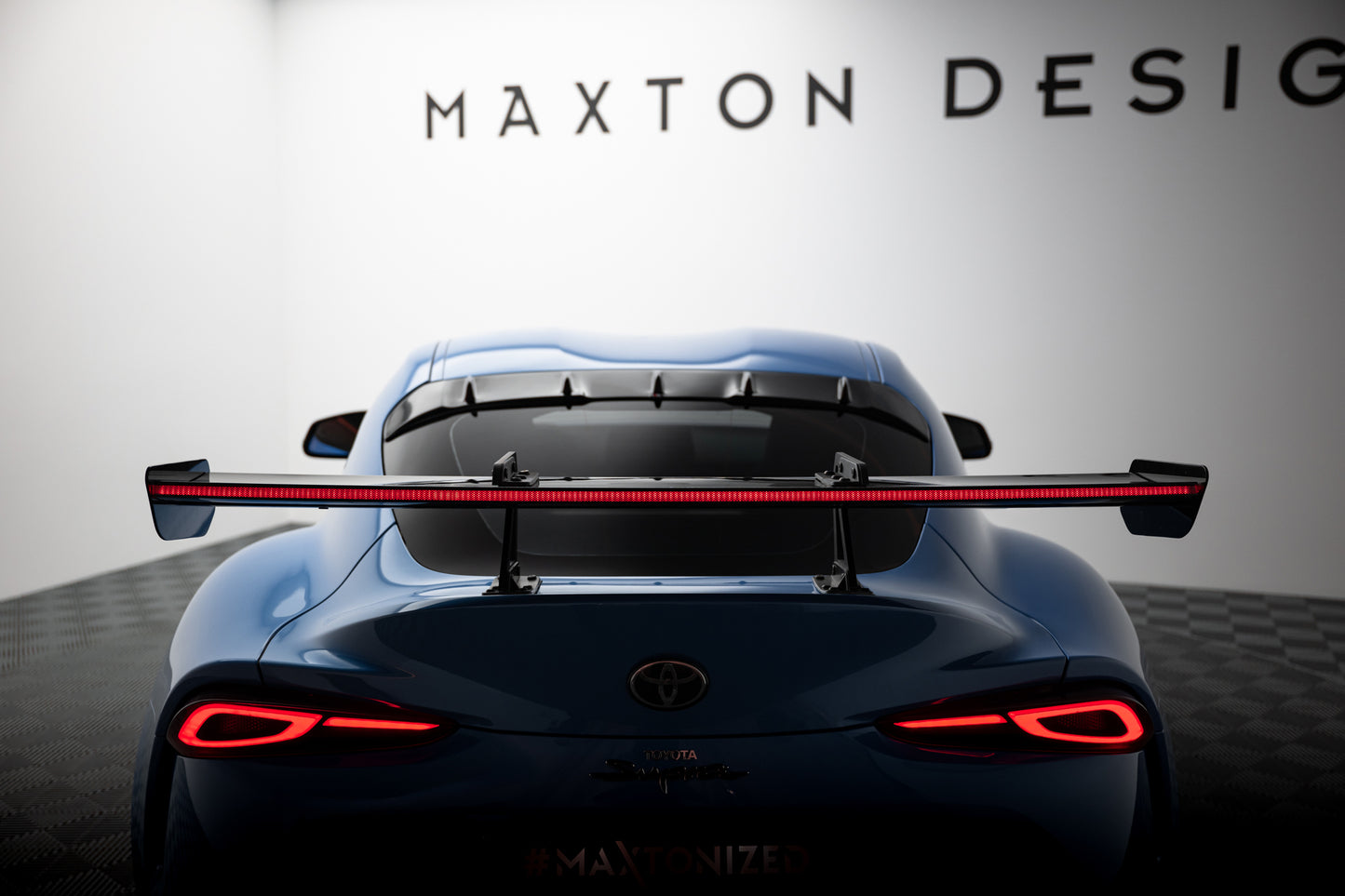 Carbon Spoiler With Upper Swan Mounting + LED suitable for Toyota Supra Mk5