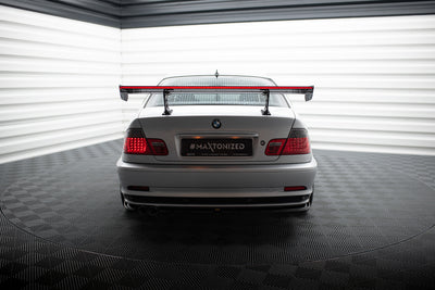 Carbon Spoiler With Internal Brackets Uprights + LED suitable for BMW 3 Coupe E46