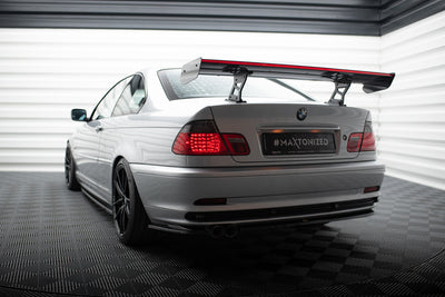 Carbon Spoiler With Internal Brackets Uprights + LED suitable for BMW 3 Coupe E46