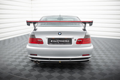 Carbon Spoiler With External Brackets Uprights + LED suitable for BMW 3 Coupe E46