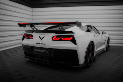Carbon Spoiler With Internal Brackets Uprights + LED suitable for Chevrolet Corvette Stingray / Grand Sport C7
