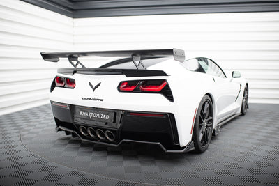 Carbon Spoiler With Internal Brackets Uprights suitable for Chevrolet Corvette Stingray / Grand Sport C7